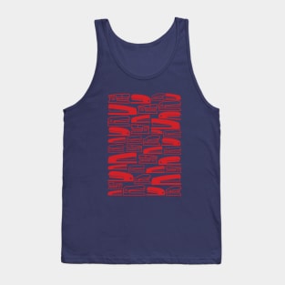 Funny Office Space Red Stapler Pattern Tank Top